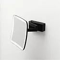 Decor Walther LED Wandkosmetikspiegel VISION S, 5-fache Vergrößerung, 12W, 3000-5000K, 588lm, CRI>95, IP44, schwarz/matt
