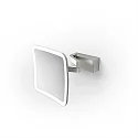 LED Wandkosmetikspiegel VISION S, 5-fache Vergrößerung, 12W, 3000-5000K, 588lm, CRI>95, IP44, edelstahl/matt