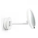 LED Wandkosmetikspiegel JUST LOOK PLUS WD, 7-fache Vergrößerung, 11W, 3000-5000K, 432lm, CRI>92, IP20, weiß/matt