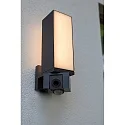 Lutec outdoor wall luminaire CUBA with motion detector, with camera, app control IP44, anthracite dimmable