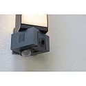 Lutec outdoor wall luminaire CUBA with motion detector, with camera, app control IP44, anthracite dimmable