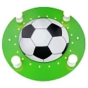 Deckenleuchte FUSSBALL, Kinderzimmerleuchte, 4x E14, 20 LEDs, dunkelgrün / weiß