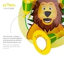 Elobra Rondell LÖWE TIERWELT, 3x E14, green/yellow
