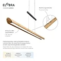 Elobra LED Pendelleuchte COLOMBIA S, 18W, 3000/4000/5000K, 1800lm, Eiche natur