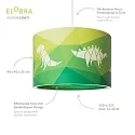 Elobra Hängeleuchte DINOS 25/40, E27, grün