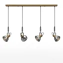 Elobra pendant luminaire CUBA 4 E14, oak natural