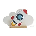 Elobra table lamp RAKETE, grey, red