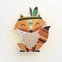 Elobra wall luminaire LITTLE INDIANS FUCHS FILIP, orange