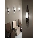 Fabas Luce VANITY Wandleuchte, E14, Höhe: 70cm, Glas weiß, verchromt