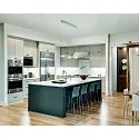 Fabas Luce Fabas Luce DUNK LED Pendant luminaire, brushed aluminum, 3 flames