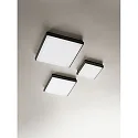 LED Bad-Deckenleuchte DESDY, IP54 IK10, eckig, 24 x 24cm, 23W 3000K 2272lm, schaltbar, Aluminium / PC, schwarz