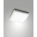 LED Bad-Deckenleuchte DESDY, IP54 IK10, eckig, 24 x 24cm, 23W 3000K 2272lm, schaltbar, Aluminium / PC, weiß