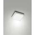 LED Bad-Deckenleuchte DESDY, IP54 IK10, eckig, 18 x 18cm, 10W 3000K 867lm, schaltbar, Aluminium / PC, weiß