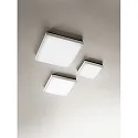 Fabas Luce LED Bad-Deckenleuchte DESDY, IP54 IK10, eckig, 18 x 18cm, 10W 3000K 867lm, schaltbar, Aluminium / PC, weiß
