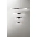 LED Bad-Wandleuchte / Spiegelleuchte NALA, IP44, 50cm, 10W 3000K 1200lm, schwarz