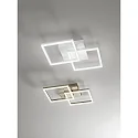 LED Deckenleuchte BARD, 2-fach, 45x45cm, dimmbar, 39W 3000K 3880lm, weiß