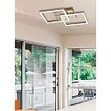 Fabas Luce LED Deckenleuchte BARD, 2-fach, 45x45cm, dimmbar, 39W 3000K 3880lm, Gold edelmatt