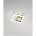 LED Decken-/Wandleuchte BARD, 18,3cm, 11W, 3000K 1080lm, IP20, dimmbar, gold edelmatt