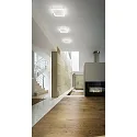 Fabas Luce LED Deckenleuchte BARD, 1-fach, 42x42cm, dimmbar, 39W 3000K 3880lm, Weiß