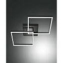 LED Deckenleuchte BARD inkl. SMART LUCE, 2-fach, 65x65cm, dimmbar, 52W 3000K 5180lm, anthrazit