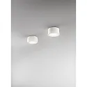 Fabas Luce LED Deckenspot VASTO, Ø 8cm, 7W 3000K 630lm, Aluminium, starr, Weiß / diffus