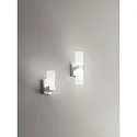 Fabas Luce Fabas Luce IGLESIAS Outdoor LED Wall luminaire chromed, height 22cm