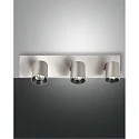 Spotleuchte MODO, IP20, 3-flammig, 3x GU10 max. 35W, dreh- und schwenkbar, Aluminium gebürstet