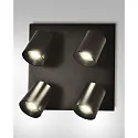 spot MODO 4 flames GU10 IP20, black 