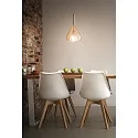 Pendant luminaire LILA, E27, 1x 40W, IP20, amber