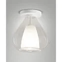 Deckenleuchte LILA, 1-flammig, E27, Borosilikatglas, Schirm transparent