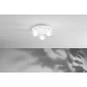 Fabas Luce Deckenleuchte LILA, 3-flammig, E14, Borosilikatglas, Schirme transparent