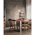 Fabas Luce Pendelleuchte ELA, Höhe verstellbar, E27 max. 60W, Metall / geblasenes Glas, Amber