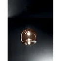 Fabas Luce Pendelleuchte MAIA, Höhe verstellbar, E27 max. 60W, Metall / geblasenes Glas, Amber