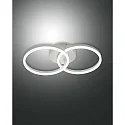 LED Wandleuchte GIOTTO, Ringform 2-fach, 36W 3000K 3780lm, dimmbar, Weiß