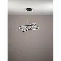 LED Pendant luminaire GIOTTO, 37+28W, 3000K, 4030+3020lm, IP20, Smartluce compatible, black