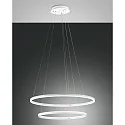 LED Pendant luminaire GIOTTO, 37+28W, 3000K, 4030+3020lm, IP20, Smartluce compatible, white