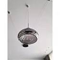 Fabas Luce LED Pendant luminaire ARABELLA, 1x 8W, 3000K, 720lm, IP20, height 200cm max., gray transparent