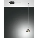 LED Pendelleuchte ARABELLA, 8W 3000K 750lm, dimmbar, Höhe max. 350cm, Rauchglas