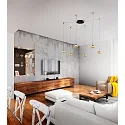Fabas Luce LED Pendelleuchte ARABELLA, 6-flammig, 48W 3000K 4530lm, dimmbar, Amber
