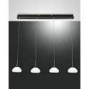 LED Pendelleuchte ARABELLA 1, 4-flammig, Leiste, 32W 3000K 3020lm, dimmbar, Weiß