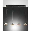 LED Pendelleuchte ARABELLA 1, 4-flammig, Leiste, 32W 3000K 3020lm, dimmbar, Amber