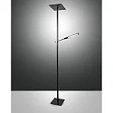 LED Deckenfluter IDEAL mit Leseleuchte, IP20 IK05, 40+8W 3000K 3000+500lm, CRi<90, dreh-/neigbar, mit 2 Touch-Dimmern, schwarz