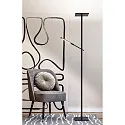 LED Floor lamp IDEAL, 40W+8W, 3000K, 300/500lm, IP20, black