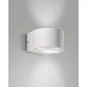 LED Außenwandleuchte LAO, Up/Down, 2-flammig, IP65, 12W 3000K 1080lm 2x100°, Aluminium / Kristallglas, weiß