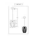 Fabas Luce pendant luminaire CAMP 1 flame E27 IP20, black