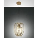 pendant luminaire CAMP 1 flame E27 IP20, gold matt