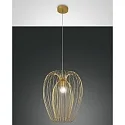 pendant luminaire CAMP 1 flame E27 IP20, gold matt