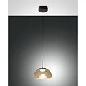 pendant luminaire BRENA 1 flame IP20, black dimmable