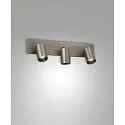 Spot-Leiste FLORES, IP20 IK08, 3-flammig, 48cm, GU10 max. 7.5W, verstellbar, gunmetal-grau