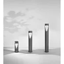 Fabas Luce bollard lamp TEO 30 IP65, metallic, black